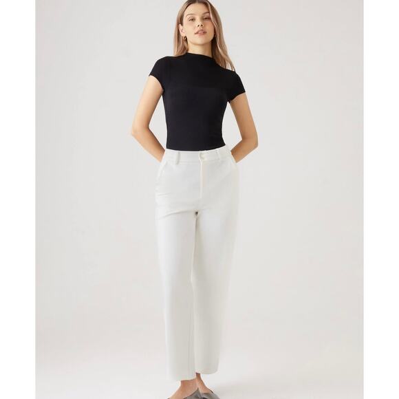 OGL Tencel Wool Semi-Sheer Mockneck Cap Sleeve Brami Top Black M NWT - Picture 7 of 7